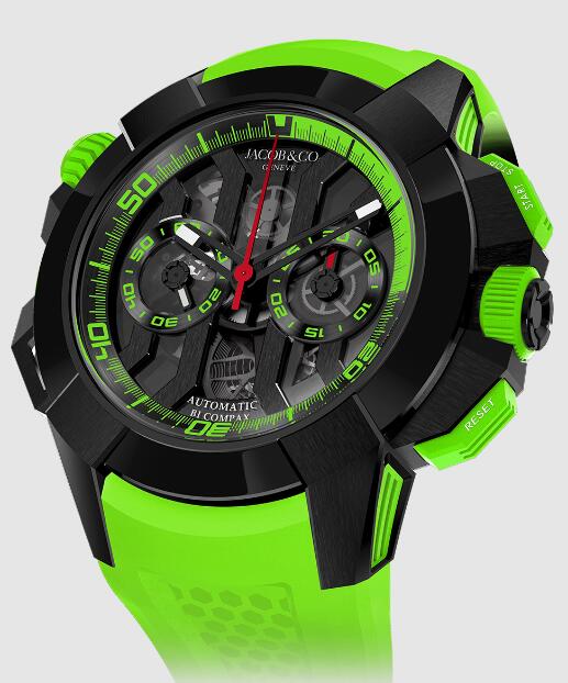 Jacob & Co EC313.21.SB.BG.C EPIC X CHRONO BLACK TITANIUM GREEN replica watch
